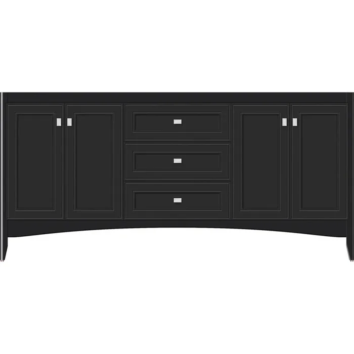 Strasser Woodenworks 72 X 21 X 34.5 Wallingford View Vanity Deco Miter Sat Black Db