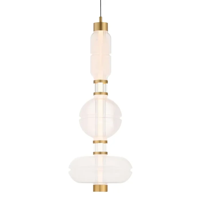 Studio M Gusto 33″ Tall LED Abstract Pendant with Hand-Blown Glass Shades