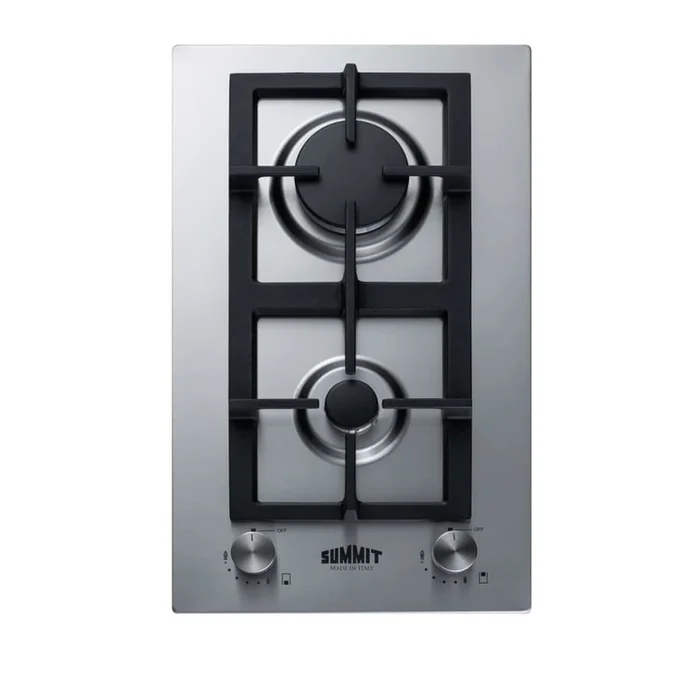 Summit 12 Inch Wide 2 Burner Gas Cooktop