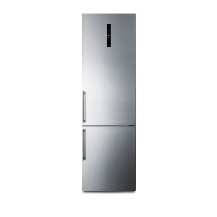 Summit 24 Inch Wide 11.7 Cu. Ft. Energy Star Certified Bottom Freezer Refrigerator with FreshZone Deli Drawer