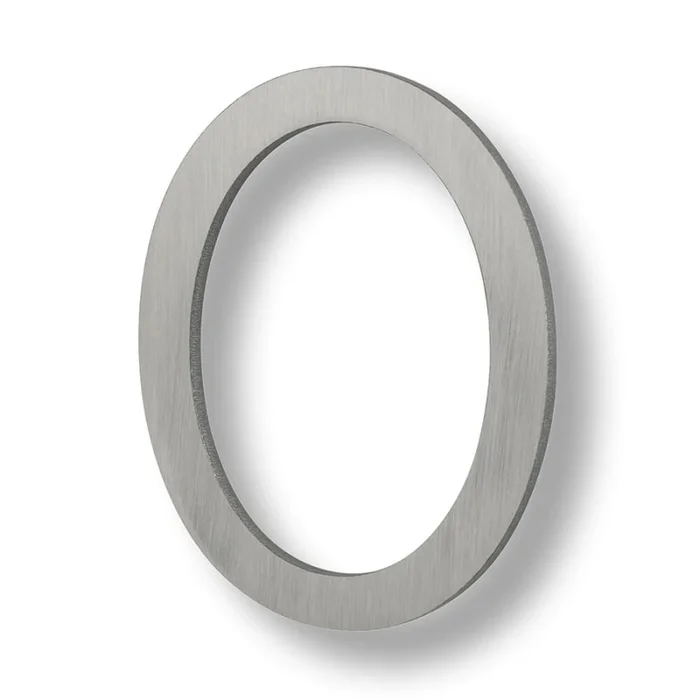 Sure-Loc 6 Inch Tall Aluminum Floating House Number 0