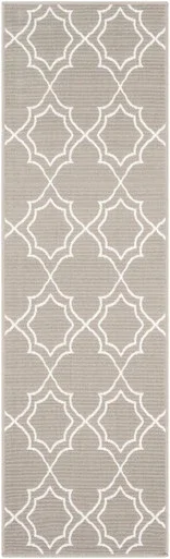 Surya Alfresco Olefin 2’3″ X 11’9″ Runner Rug In Taupe And White ALF9651-23119