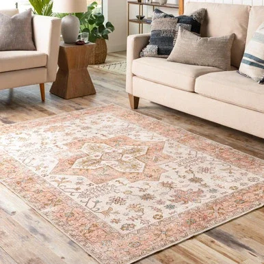 Surya Traditional Regen Polyester 4′ x 6′ Area Rugs With Light Grey RGE2306-46