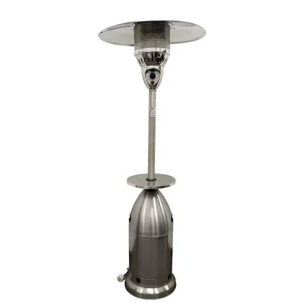 Tall Tapered Stainless Steel Patio Heater With Table