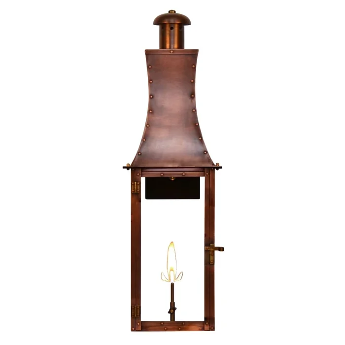 The CopperSmith Churchill 28″ Tall Copper Natural Gas Outdoor Wall Sconce