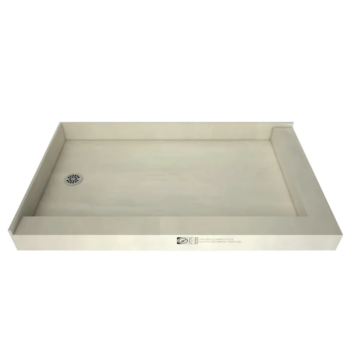 Tile Redi Redi Base 30″ x 60″ Rectangular Shower Base with Double Threshold and Left Drain