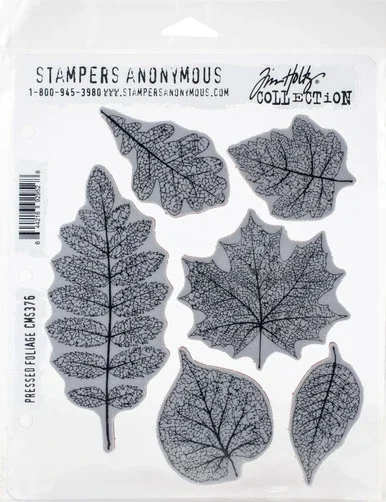Tim Holtz Cling Stamps 7″X8.5″-Pressed Foliage