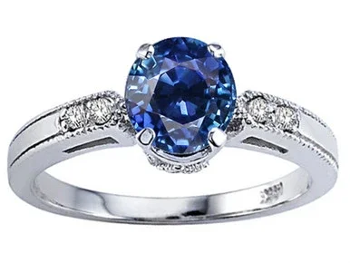 Tommaso Design Created Blue Sapphire Engagement Ring – 24803A6