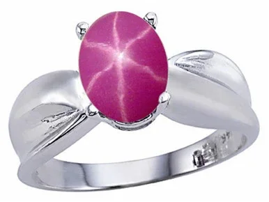Tommaso Design Created Oval Star Ruby Ring – 24659A4