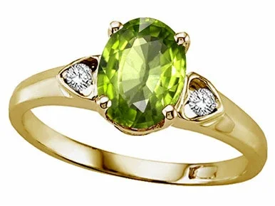 Tommaso Design Oval Genuine Peridot Ring – 25279A75