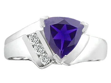 Tommaso Design Trillion 7mm Genuine Iolite Ring – 22785B45