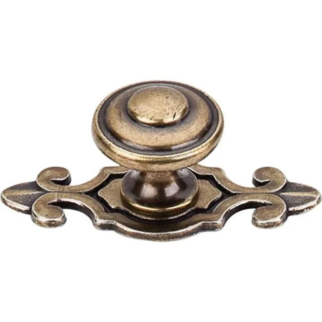 Top Knobs Canterbury Knob 1 1/4 Inch w/Backplate German Bronze