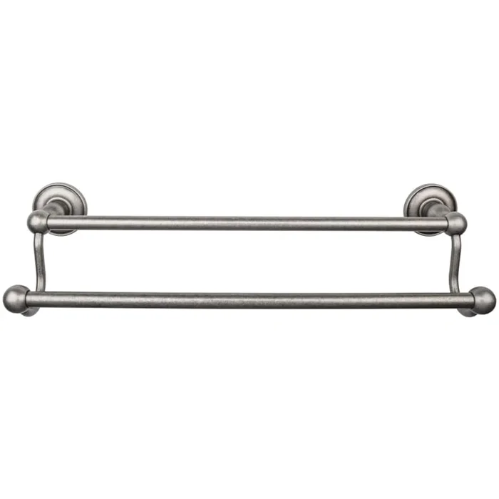 Top Knobs Edwardian Bath 18 Inch Double Towel Bar Plain Backplate