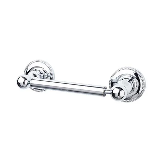 Top Knobs Edwardian Bath Tissue Holder Beaded Backplate Polished Chrome