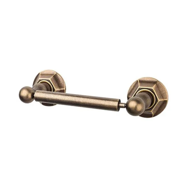Top Knobs Edwardian Bath Tissue Holder Hex Backplate German Bronze