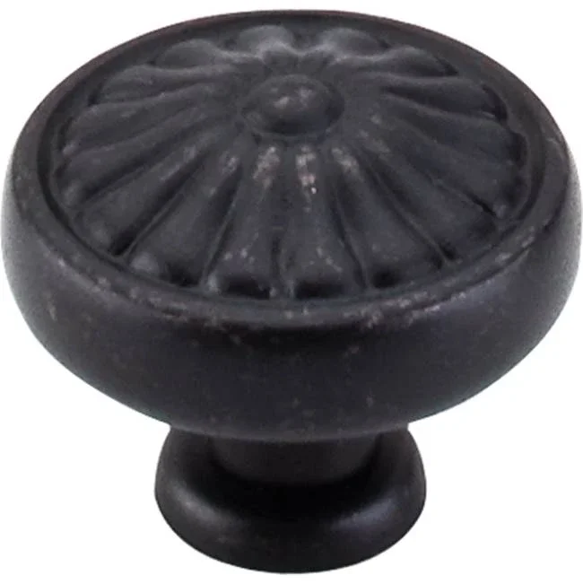 Top Knobs Flower Knob 1 1/4 Inch Patina Black