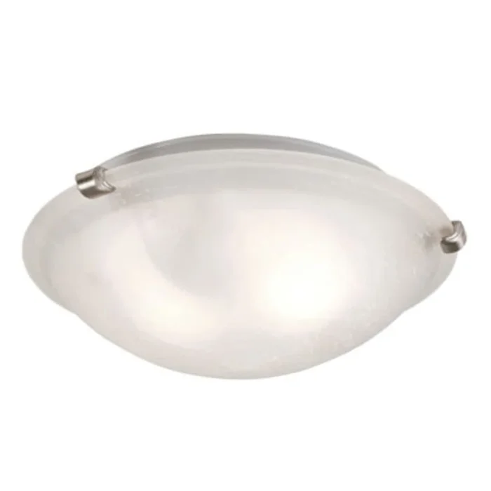 Trans Globe Lighting Constellation 2 Light 12″ Wide Flush Mount Bowl Ceiling Fixture with Linen Glass Shade