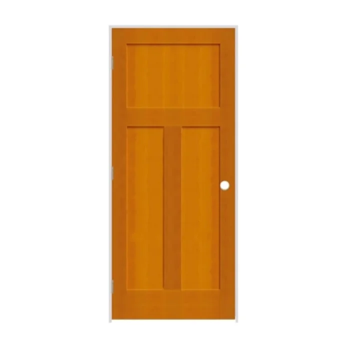 Trimlite 18″ by 80″ 1+2-Panel Shaker Right Handed Interior Prehung Passage Door with Satin Nickel Hinges and 6-9/16″ Door Jamb