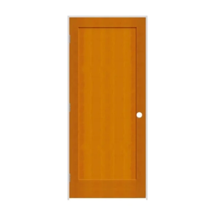 Trimlite 18″ by 80″ 1-Panel Shaker Right Handed Interior Prehung Passage Door with Brushed Chrome Hinges and 6-9/16″ Door Jamb