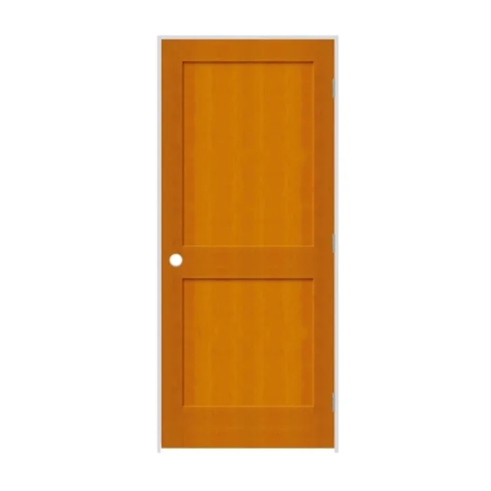 Trimlite 18″ by 80″ 2-Panel Shaker Left Handed Interior Prehung Passage Door with Brushed Chrome Hinges and 4-9/16″ Door Jamb