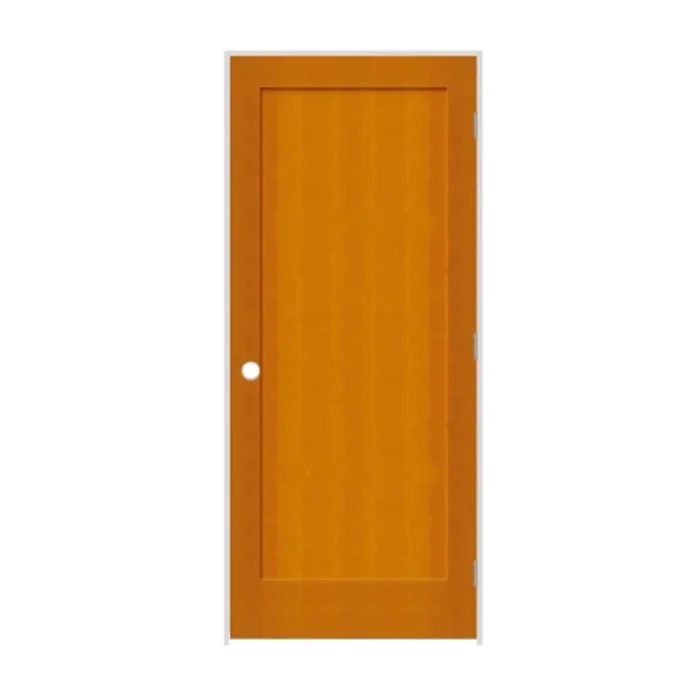 Trimlite 24″ by 80″ 1-Panel Shaker Left Handed Interior Prehung Passage Door with Satin Nickel Hinges and 6-9/16″ Door Jamb