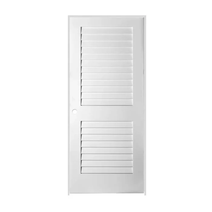 Trimlite 24″ by 80″ Louver Right Handed Pre-Hung Interior Passage Door with 6-9/16″ Door Jamb and Satin Nickel Hinges