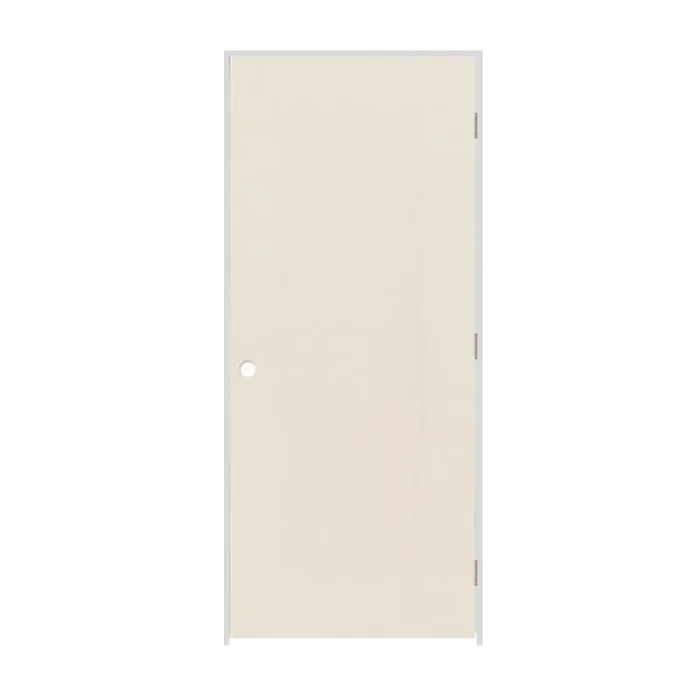 Trimlite 24″ x 80″ Primed Hardboard Solid Core Flush 7-1/4″ Jamb Left Hand Prehung Door with Satin Nickel Hinges