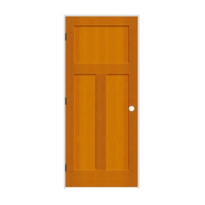 Trimlite 26″ by 80″ 1+2-Panel Shaker Right Handed Interior Prehung Passage Door with Black Hinges and 4-9/16″ Door Jamb