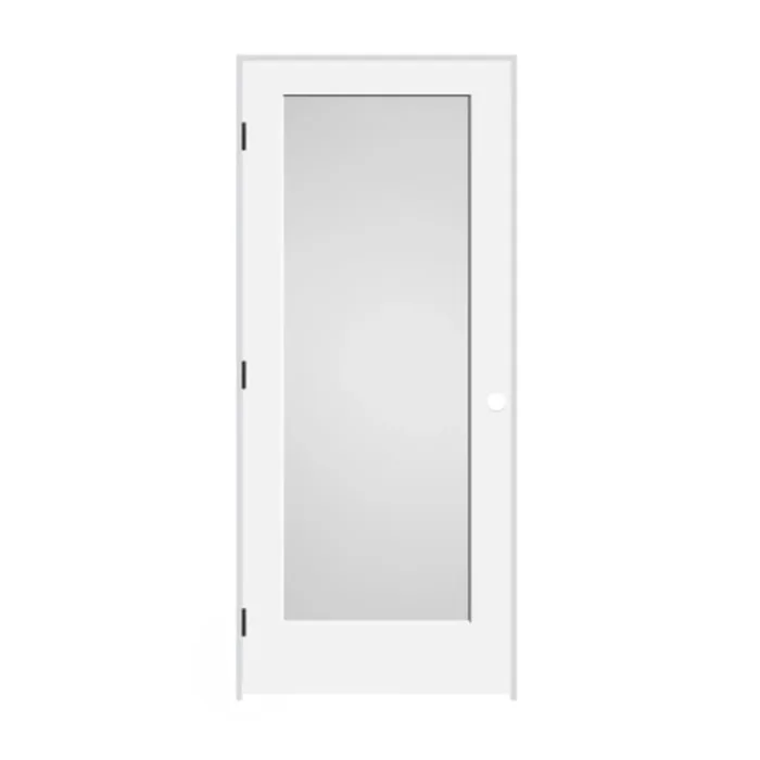 Trimlite 26″ by 80″ 1-Lite Shaker Right Handed Interior Prehung Passage Door with Black Hinges and 7-1/4″ Door Jamb