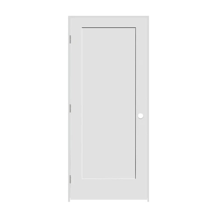 Trimlite 26″ by 84″ Shaker 1 Panel Right Handed Interior Prehung Passage Door with Satin Nickel Hinges and 4-9/16″ Door Jamb
