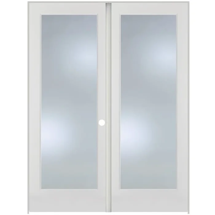Trimlite 72″ by 96″ 2 Clear Glass Lite Left Hand Active Ovolo Edge Interior Double French Door with Astragal, Oil Rubbed Bronze Hinges and 6-9/16″ Door Jamb