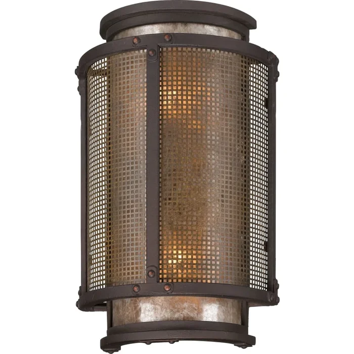 Troy Lighting Copper Mountain 2 Light 14″ Outdoor Wall Sconce with Silver Mica Shade