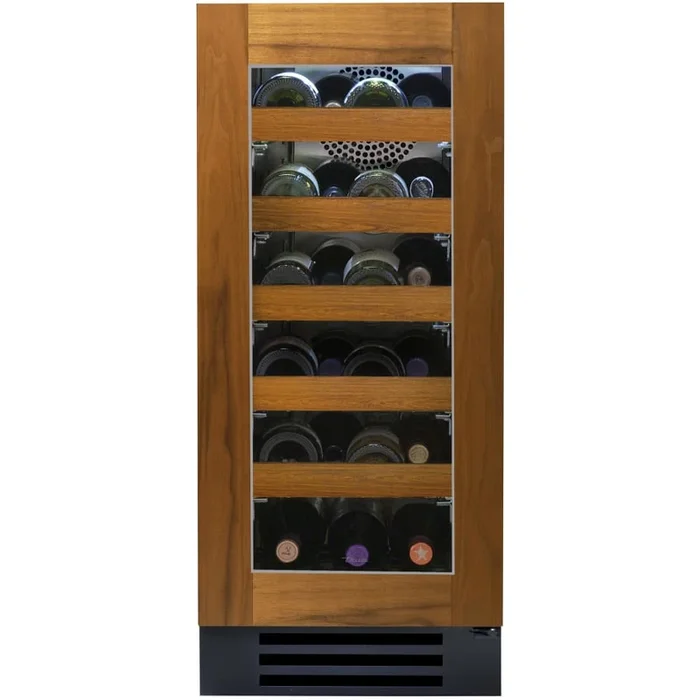 True Residential 15 Inch Wide 23 Bottle Capacity Panel Ready Built-In Wine Cooler with Wire Shelves and LED Lighting