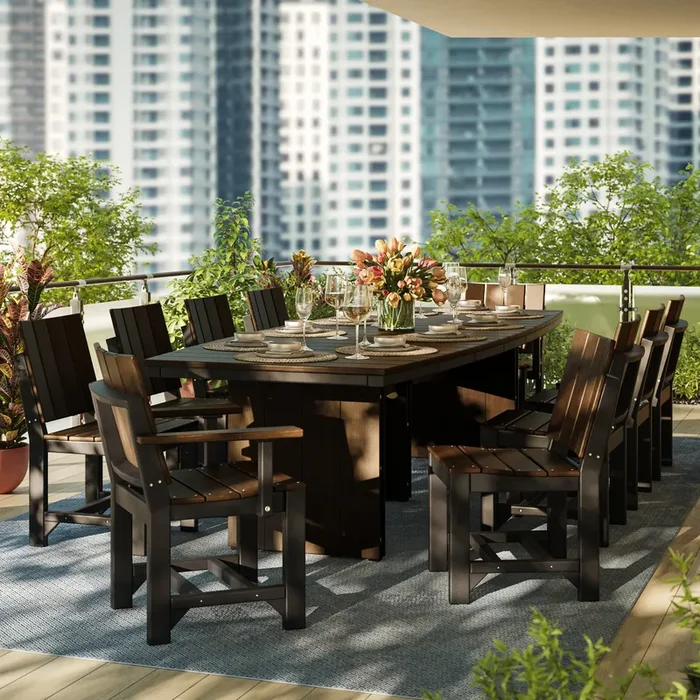 Urban Dining Table (4’ x 10’ Oval) by LuxCraft
