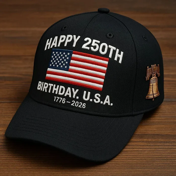 US 250th Anniversary Flag and Bell Cap