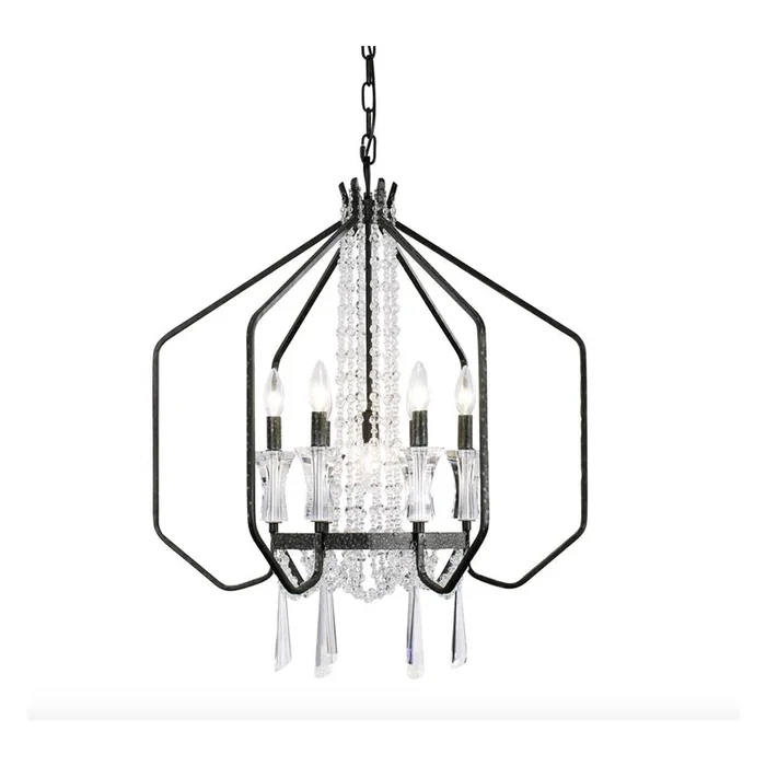 Varaluz Barcelona 7-Lt Crystal Pendant – Onyx