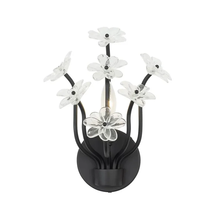 Varaluz Wildflower 1-Lt Sconce – Matte Black