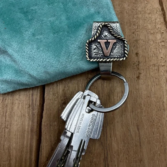 Vintage Letter Keychain
