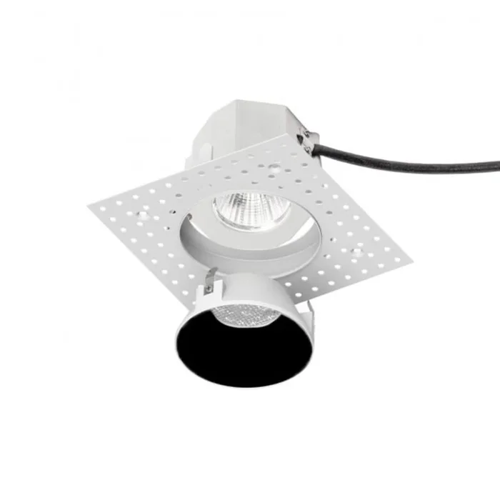WAC Lighting Aether Color Changing 3-1/2″ LED IC Rated Invisible Trim and New Construction Housing with Flood Beam Spread