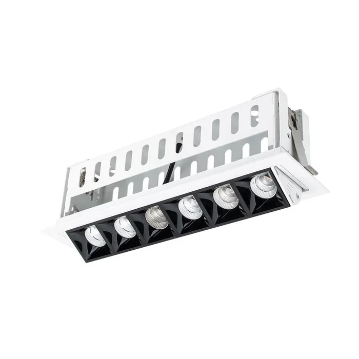 WAC Lighting Multi Stealth Adjustable Trim 6 Cell Flood Beam 3500K 90CRI in Black/White