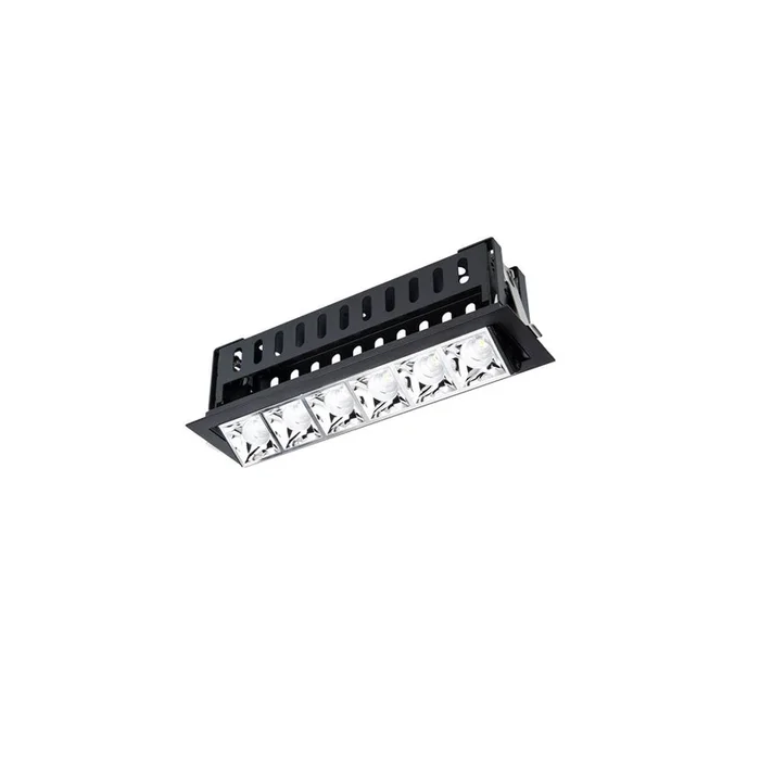 WAC Lighting Multi Stealth Adjustable Trim 6 Cell Flood Beam 3500K 90CRI in Chrome/Black