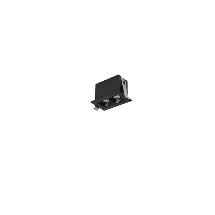 WAC Lighting Multi Stealth Downlight Trim 2 Cell Narrow Flood Beam 4000K 90CRI in Black/Black