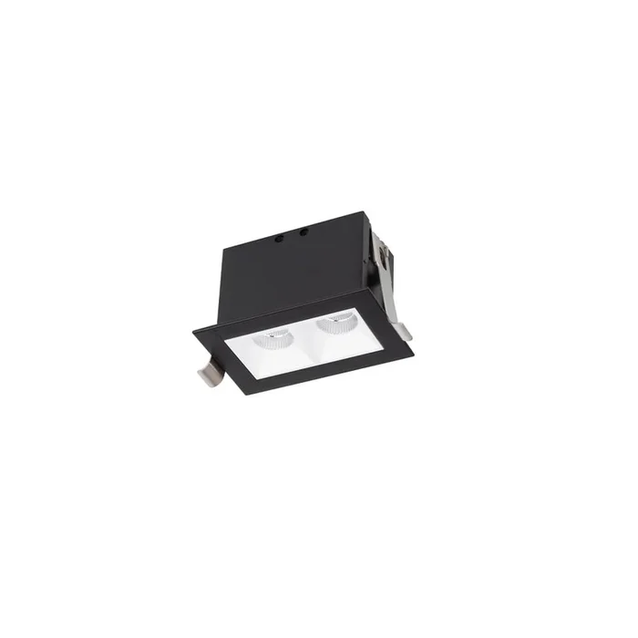 WAC Lighting Multi Stealth Downlight Trim 2 Cell Spot Beam 3500K 90CRI in White/Black