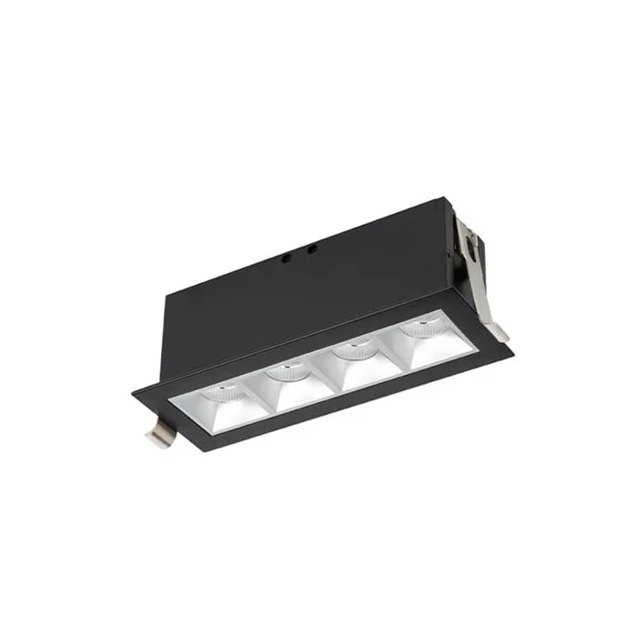 WAC Lighting Multi Stealth Downlight Trim 4 Cell Spot Beam 2700K 90CRI in Haze/Black