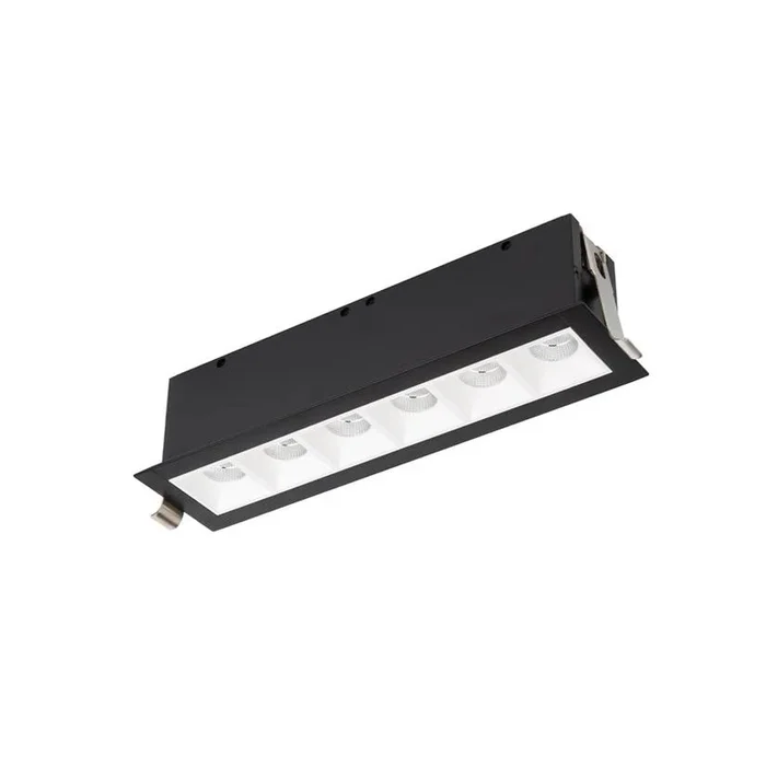 WAC Lighting Multi Stealth Downlight Trim 6 Cell Flood Beam 2700K 90CRI in White/Black