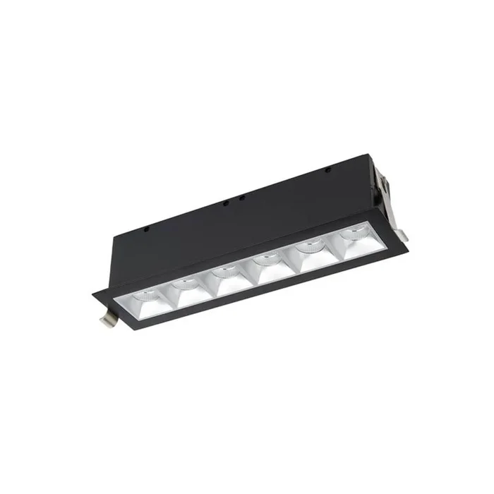 WAC Lighting Multi Stealth Downlight Trim 6 Cell Flood Beam 3000K 90CRI in Haze/Black