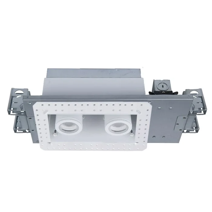 WAC Lighting Silo Multiples 2 Light 12″ Wide LED Square Adjustable and Invisible Trim with New Construction and Non-IC Rated Housing – 28 Watts