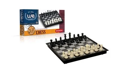WE Games Foldable Travel Magnetic Checkers Set