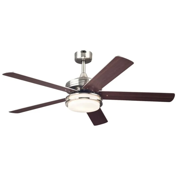 Westinghouse Castle LED 2 Light 5 Blade LED Hanging Indoor Ceiling Fan with Reversible Motor, Reversible Blades, Light Kit Downrod Included