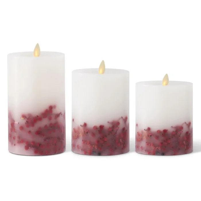 White Wax Berry Pillar Candle – 3 Sizes